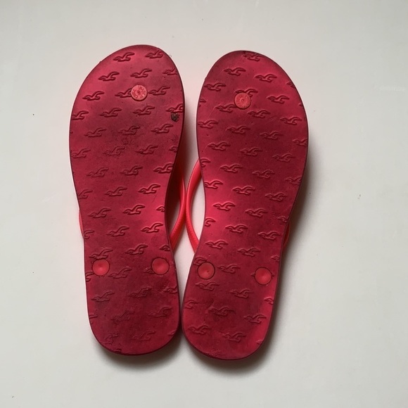 Hollister Co Hot Pink Rubber Flip Flops Women’s Size 7/8 - Picture 5 of 6